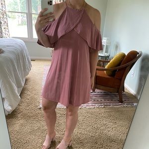Francesca pink off the shoulder dress! Size medium